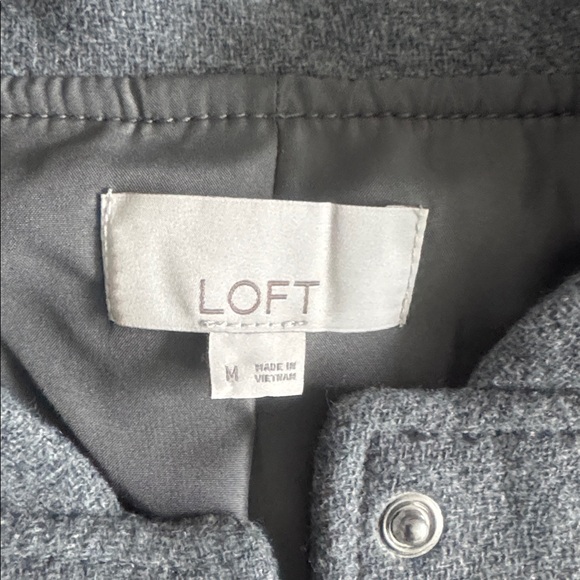 LOFT Gray bomber Jacket - Picture 2 of 6